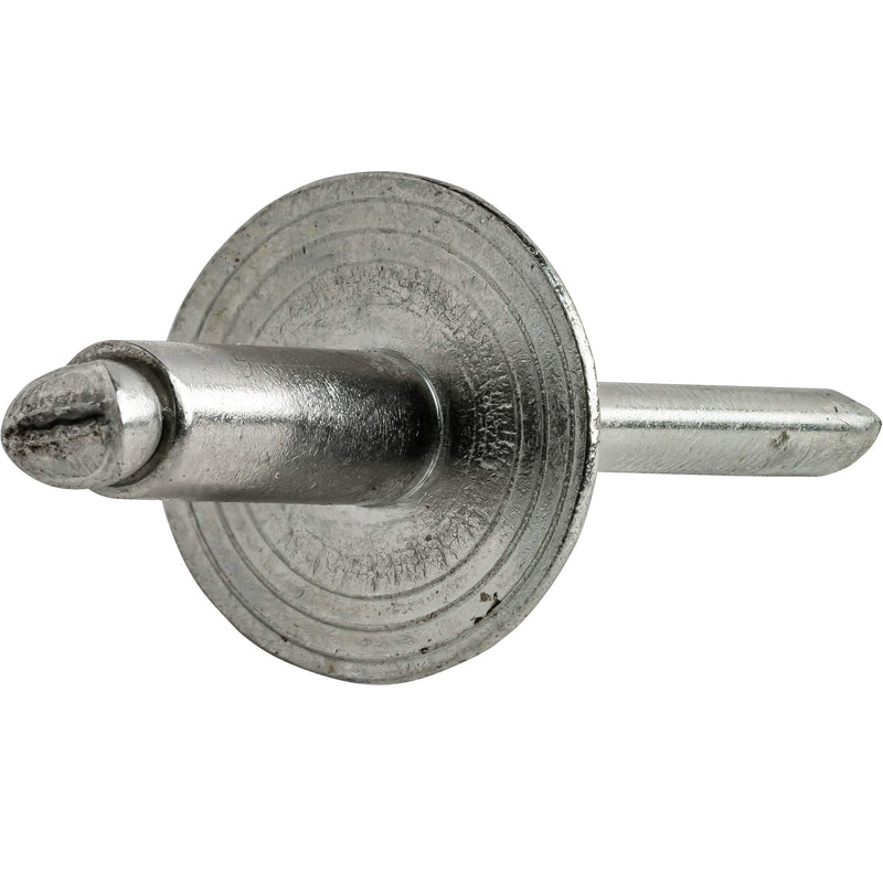 Fastenere Large Flange Pop Rivets - 3/16" x 1/8" (25 Pack) Heavy Duty, Stainless Steel Blind Rivets, Open End 6-2 Grip Range .020" - .125", Corrosion Resistant, High Tensile & Shear Strength 3/16" x 1/8" (6-2) (25 Pack)