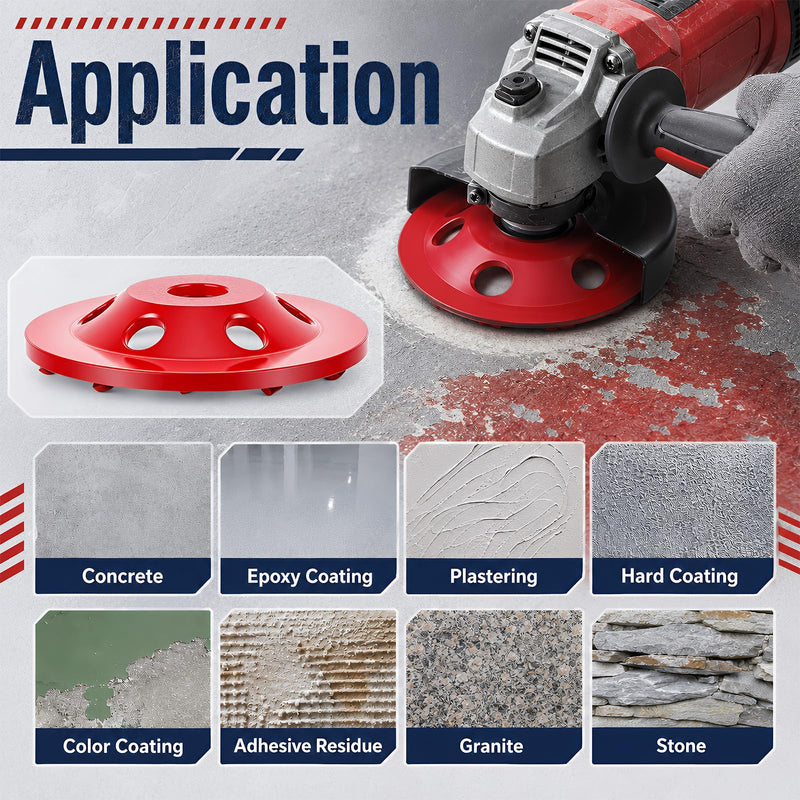 PCD Diamond Cup Wheel 125 mm, Diamond Cup Wheel with 12 Segments Grinding Wheel, Diamond Grinder for Concrete, Epoxy Resin Coatings, Paint Coatings, Angle Grinder Cup Wheel