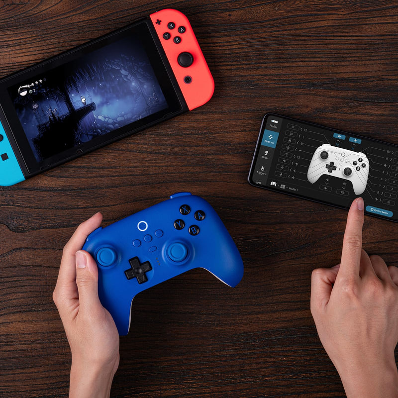 8Bitdo Ultimate Bluetooth Controller with Charging Dock, Bluetooth Controller Wireless Switch Controller for Switch and Windows(Blue) Blue