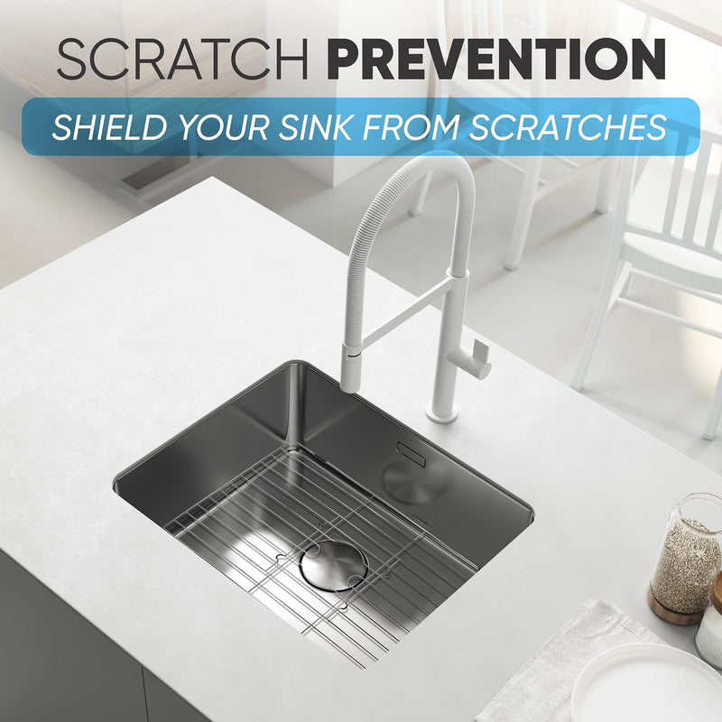 Better Houseware Stainless Steel Sink Protector Sink Mat Stainless Steel Sink Rack for Bottom of Sink Protectors for Kitchen Sinks 18 x 12 x 1 18 x 12.6 x 1