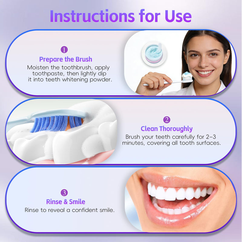Teeth Whitening Powder - Upgraded Pap + Hydroxyapatite Tooth Powder for Sensitive, Natural Teeth Whitening for Enamel Safe, Remineralizing Tooth Powder Toothpaste for Deep Clean Coffee Stain Removal 1.06 Ounce