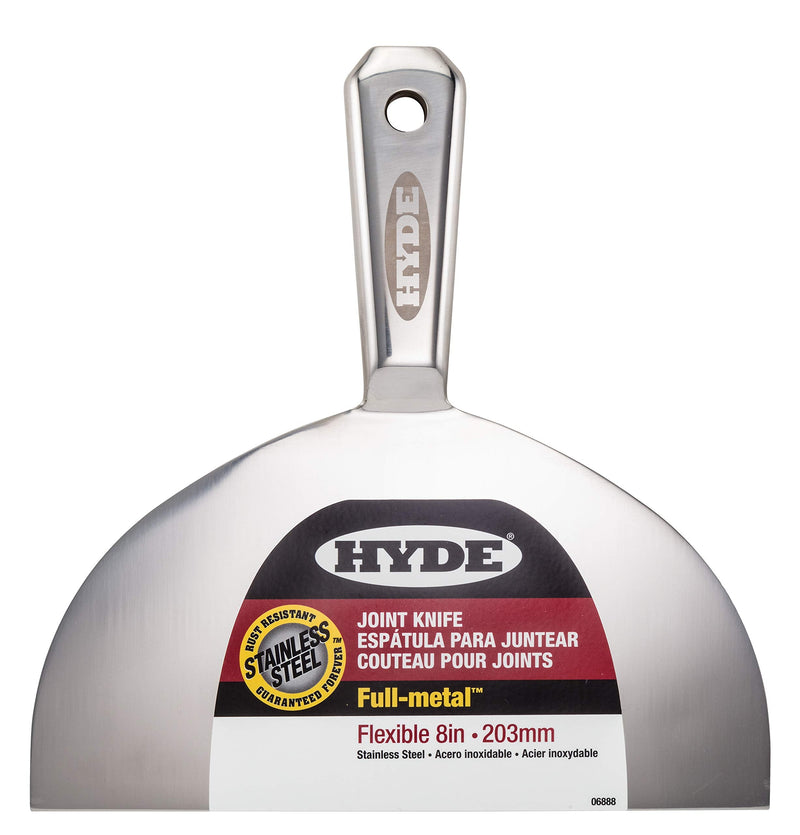 Hyde Drywall Knife Set, Paint Scraper Tool Set - Premium Full Metal 4'' 6'' & 8'' Joint Knife: Professional Grade, Ergonomic, Rust Resistant, Drywall Tools 4",6", 8"
