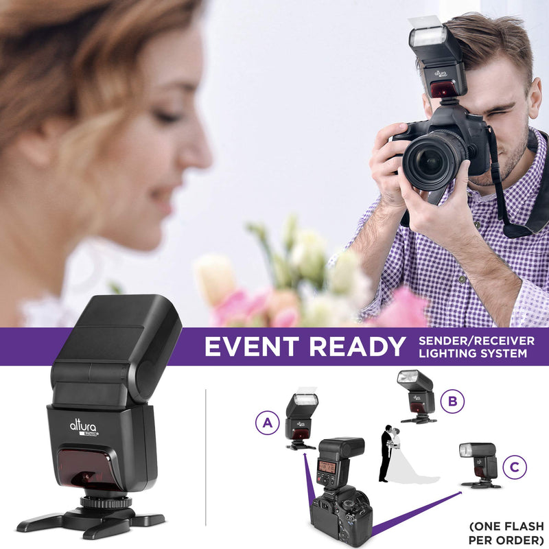 Altura Photo AP-305C Flash for Canon 2.4G E-TTL Wireless Compact Camera Speedlite Flash for Canon EOS R R5 R6 R7 R8 RP 90D 80D 70D SL2 T7I T6 T6I 5D 6D 7D M6 M50