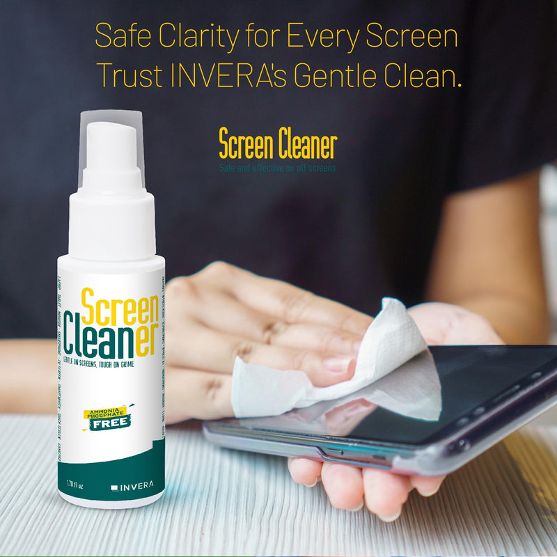 Screen Cleaner Spray with Microfiber Cloth, Laptop Cleaner, TV Screen Cleaner, Electronic & Lens Cleaner Spray - Versatile for Phones, Cameras, Computers, Eyeglasses (1) 1