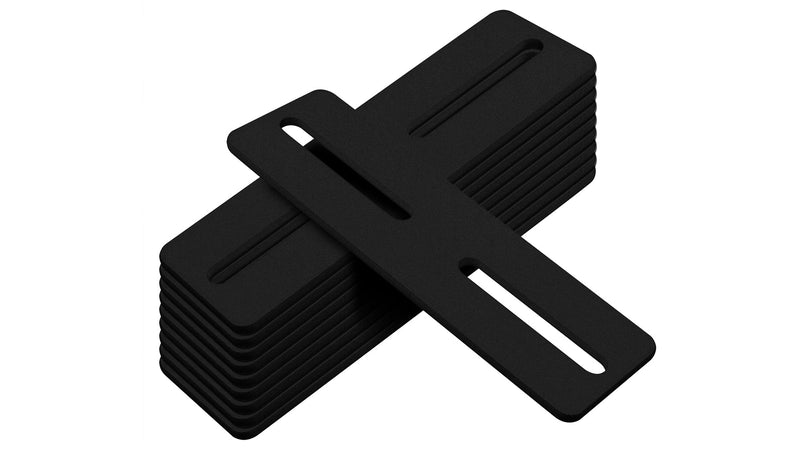 10 PCS Black Slotted Mending Plate, Flat Metal Bracket, 5" x 1-5/8" 5" x 1-5/8" 10