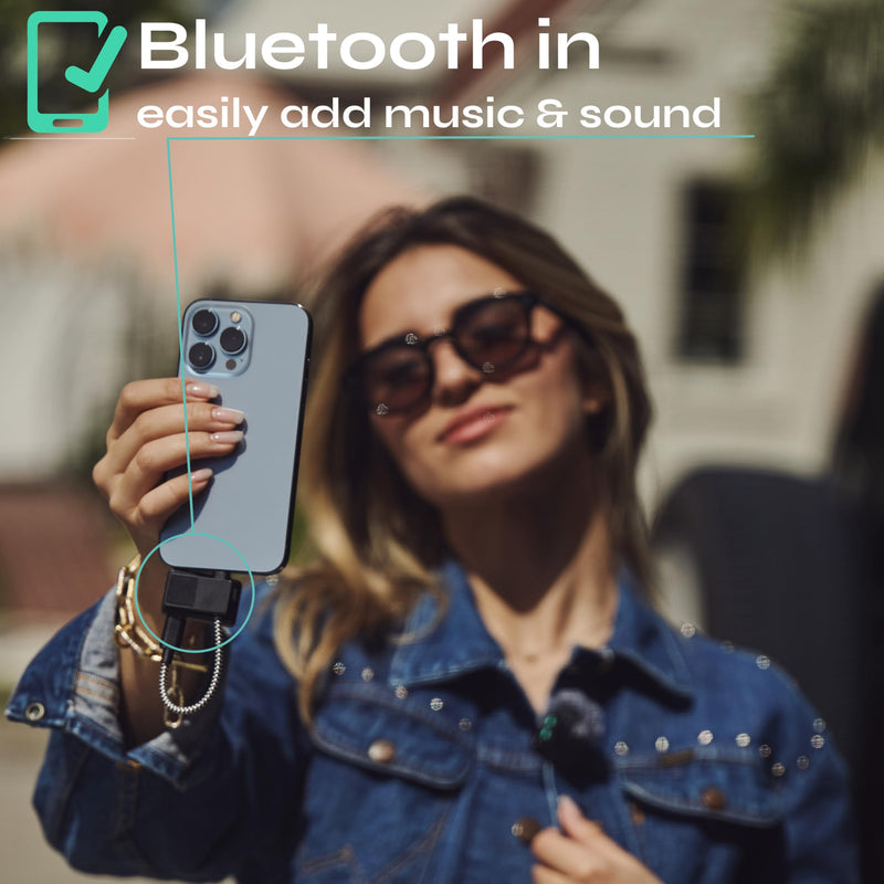 CreatorMic voice-enhancing mini wireless microphone for iPhone/Android/Camera - limiter, voice EQ, noise cancel, echo remove, magnetic mount – lapel mic clip on for video/vlog/YouTube/Tiktok