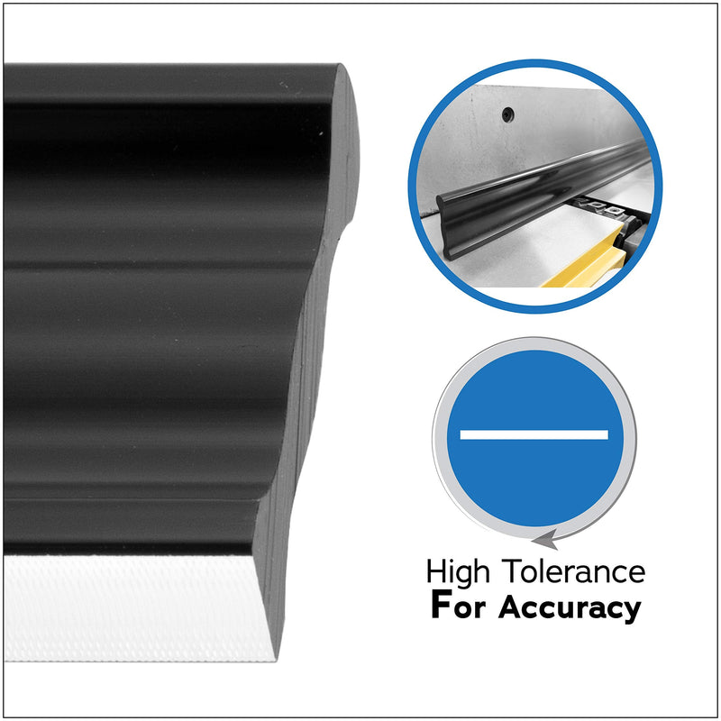 18" Anodized Aluminum Straight Edge Tool with .001 Tolerance Precision Edge, Check Straightness On Metal Surface Tops & Machinery, Layout Tool for Marking and Scribing Lines