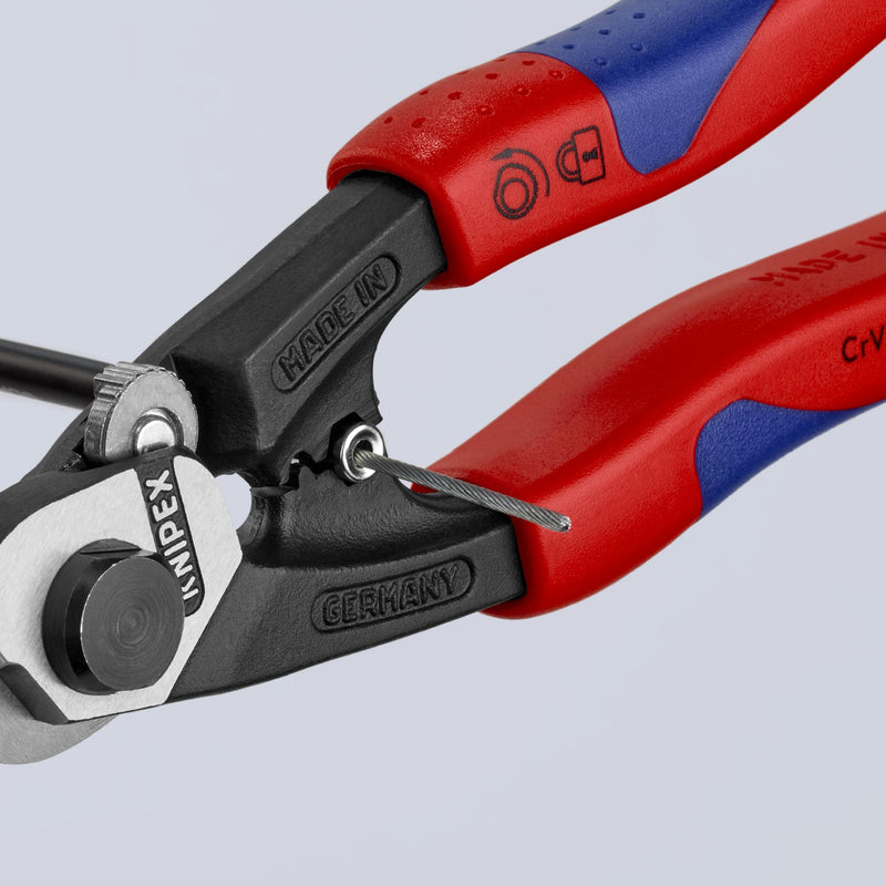 Knipex Tools 95 62 190 Wire Rope Cutters, 7 1/4-Inch, Comfort Grip 7 1/4-Inch, w/ Comfort Grip