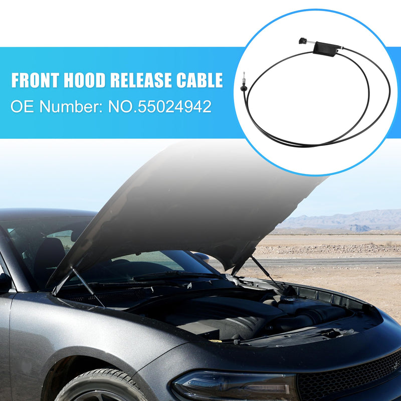 uxcell Hood Release Cable for Dodge D150 D250 W150 W250 Ramcharger 1990-1993 for Dodge W100 1984-1989 No.55024942 Front Hood Latch Lock Control Cable