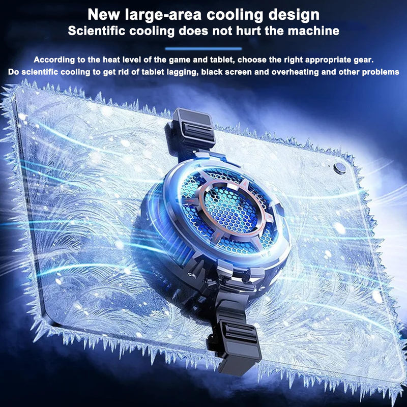 Tablet Cooler for ipad Surface Pro 30W Super Powerful Radiator Magnetic Phone Cooling Fan with 3 Cooling Modes, 3.93inch Universal Tablet Semiconductor Radiator for PC/Android/iPad X1567