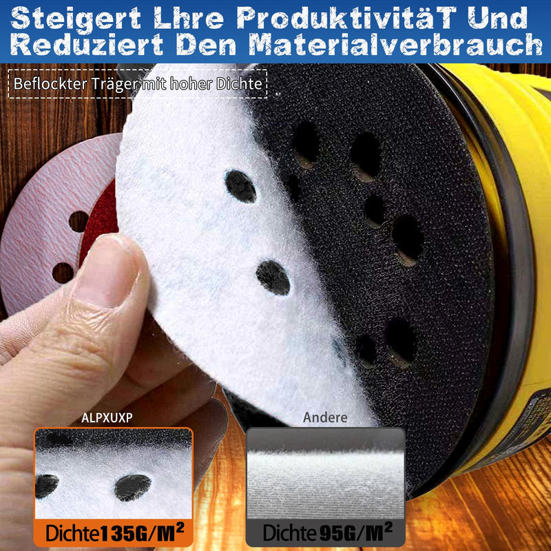 Pack of 51 Sandpaper 125 mm 3000 Grit Wet Dry Sanding Discs 8 Holes Silicon Carbide Sanding Sheets Professional for Random Orbital Sander (Includes 1 Piece Cushion Pad) for Car Metal P3000 grit