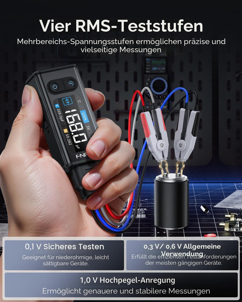 LCR Meter, 100 kHz LCR Meter with Tweezers, SMD Through-Through Component Tester, Automatic Sorting Comparison, Resistance, Inductance, Diode, Capacitor Tester, Full Band Scan LCR-ST2 ST2