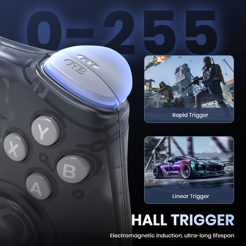 Wireless Mobile Gaming Controller for Android and iPhone, Switch - Play Console Games on Your Phone - Stream PC, Xbox, Play Station, Touch Screen Android Games, Hall Effect Joysticks, for Call of Duty