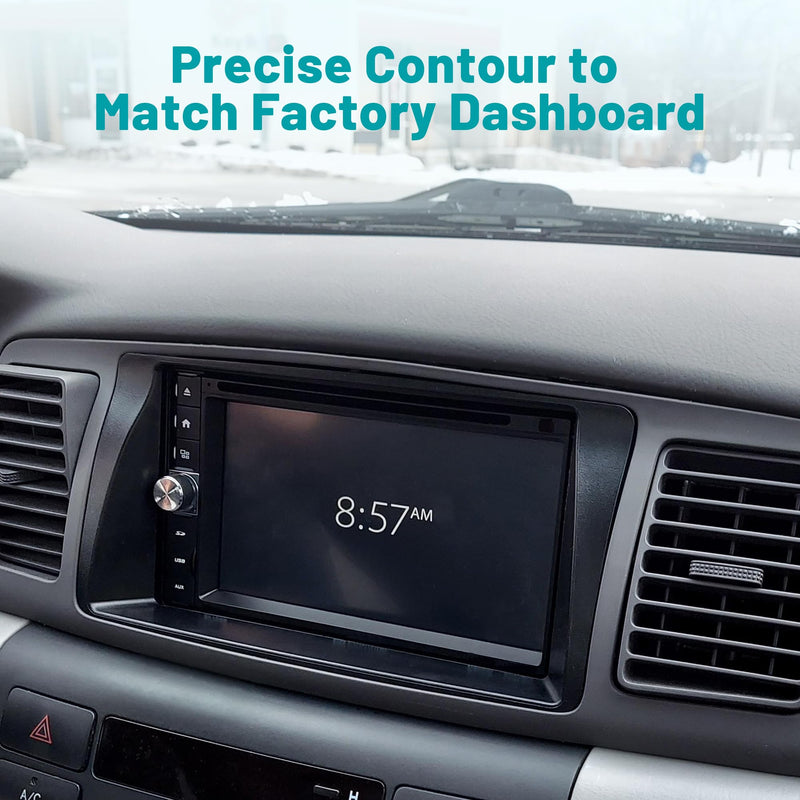 Double DIN Aftermarket Radio Installation Dash Kit for 2003-2008 Toyota Corolla Radio Dash Stereo Mounting Installation Trim Bezel Bracket Kits