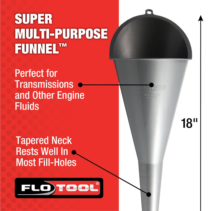 FloTool 10712MX4 Super Quad Funnel for Oil, Lubricant and Other Fluids, 4pk 4 Pack Funnel