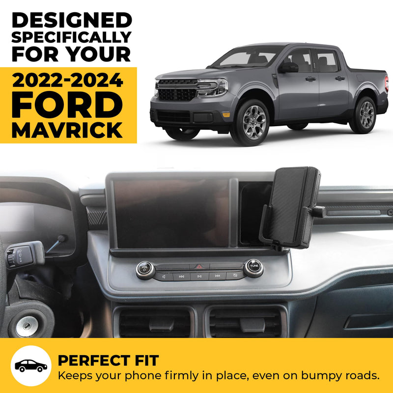 Phone Holder for Ford Mavrick 2022-2024 / Custom Fit/Screen Pocket