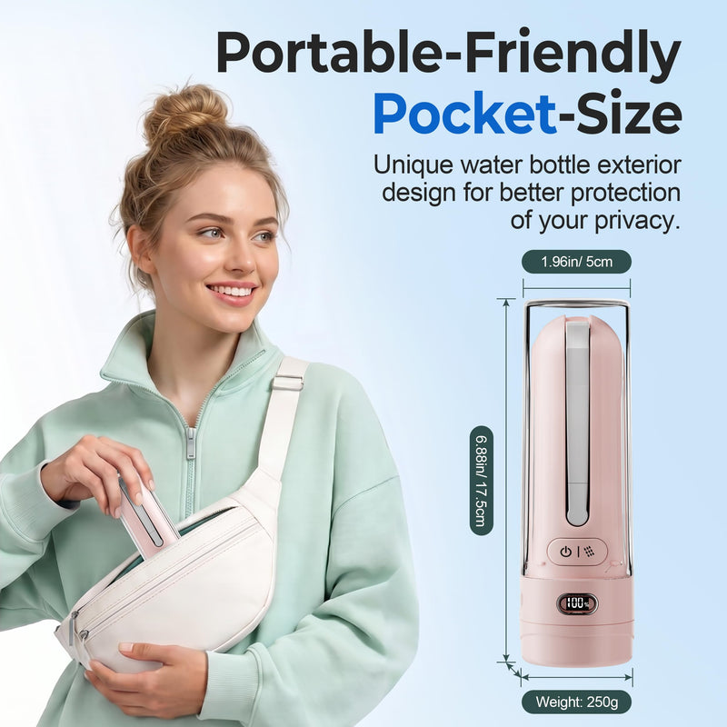 Portable Bidet for Travel | Bathroom - Rechargeable Electric Bidet Sprayer with 3 Pressure | Waterproof for Ultimate Personal Hygiene Cleaning at Home Office and Camping Pink