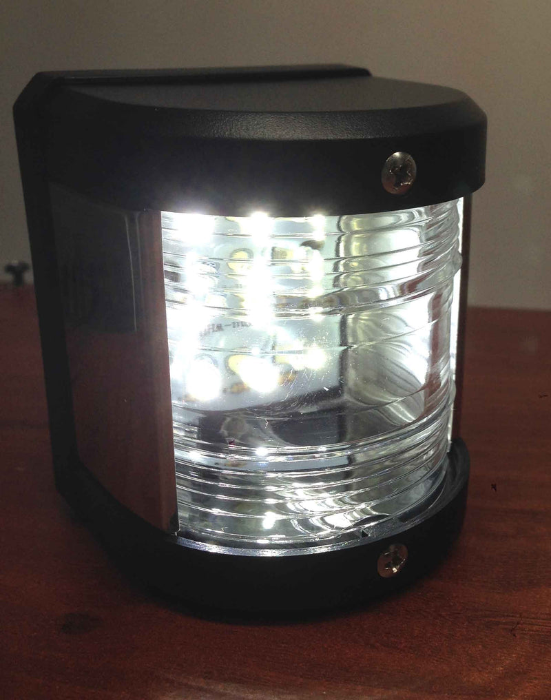 Pactrade Marine Boat Pontoon LED Navigation Light Black ABS Plastic Housing Boats Up to 12M Waterproof IP:66 Surface Mount 2NM (Stern) Stern