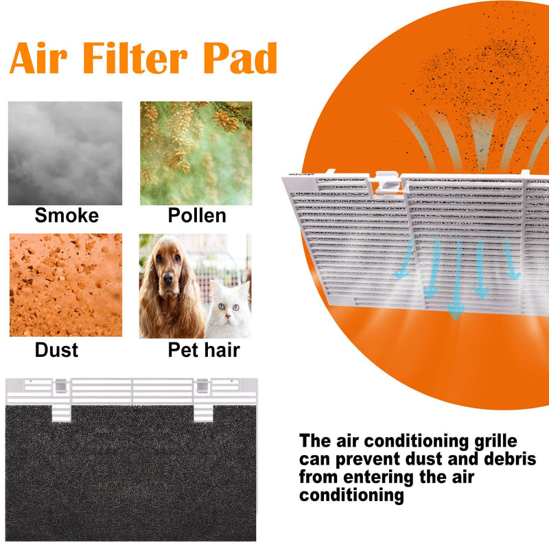 weideer RV A/C Ducted Air Grille for Dometic, Duo-Therm RV Air Conditioner Grille, RV Air Conditioner Cover with RV AC Filter Replacement for Dometic 3104928.019 Polar White