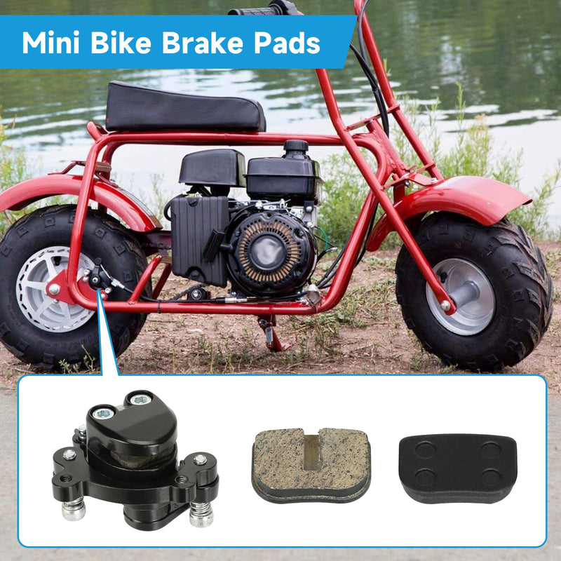 Mini Bike Disc Brake Pads Compatible with 79cc 97cc 100cc 2.8hp Coleman CT100U CC100X Baja DB30 Doodle Bug MMB80 Motovox MBX10 2-Stroke Mini ATV 4 Wheeler 50cc SYX Moto Dirt Bike Scooter Parts