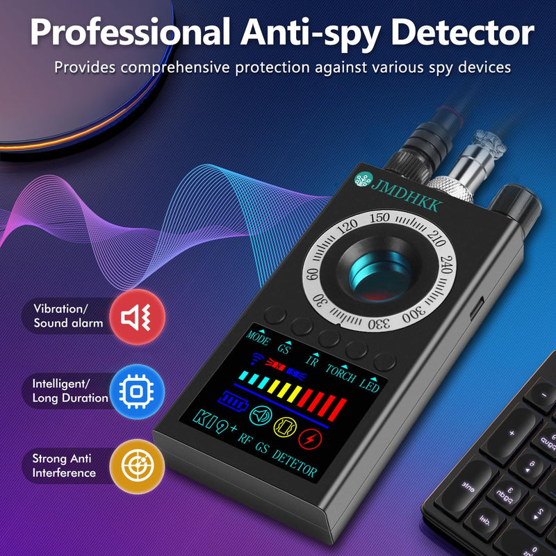 JMDHKK K19 Hidden Camera Detector, Bug Detector, Signal Detector, Spy Camera Finder for Travel, Hotel, Office, and Personal Privacy Protection(Gray) Gray
