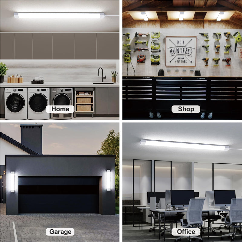 Under Cabinet Lights with Plug. 3000K-6500K Dimming and Color. with Wireless Control Panel and Remote Control.18W 1800LM for Garage, Kitchen, Bathroom, Closet, Office (24 inch) 24 inch