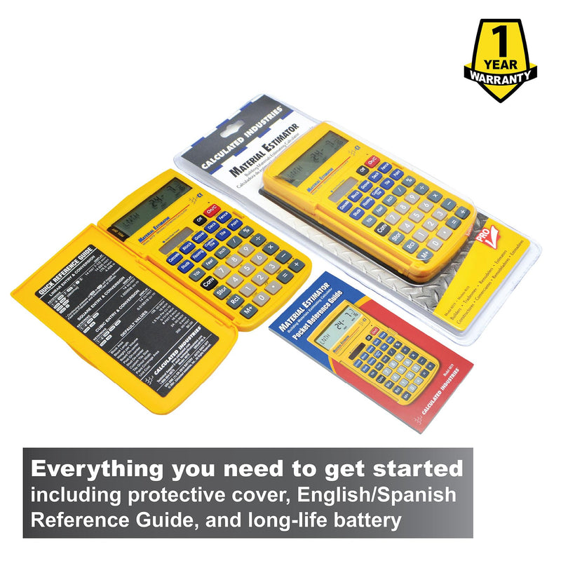 Calculated Industries 4019 Material Estimator Calculator | Finds Project Building Material Costs for DIY’s, Contractors, Tradesmen, Handymen and Construction Estimating Professionals,Yellow Trowels