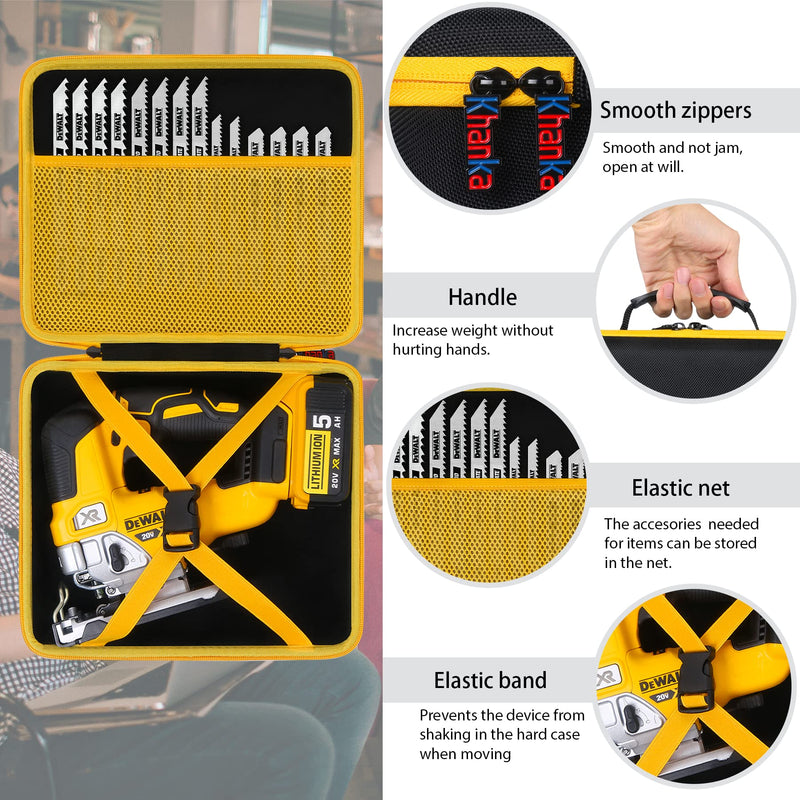 khanka Case for DEWALT 20V MAX XR Jig Saw DCS334B / DCS335B, Case only