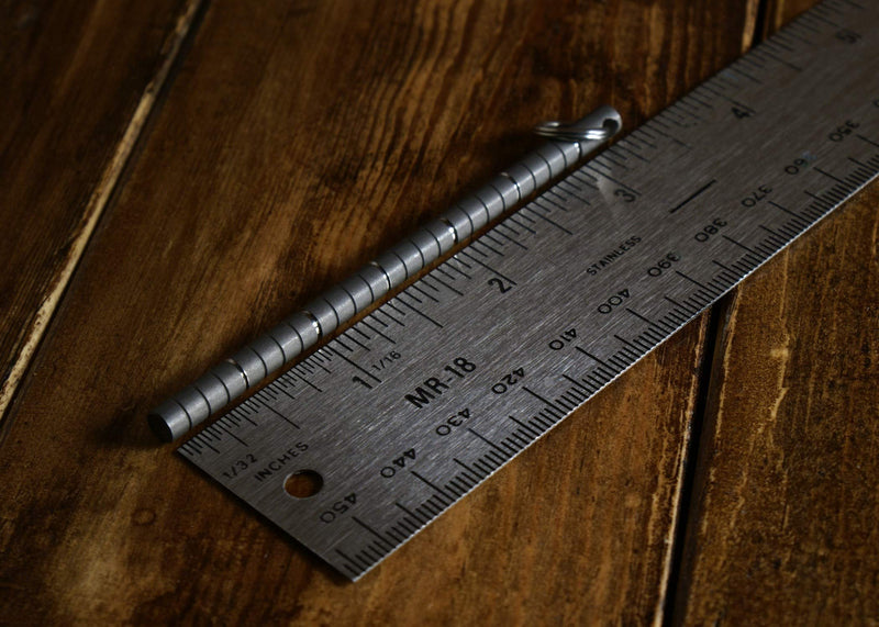 TEC Accessories - Inchworm - Titanium - Ruler - Imperial Units - Keychain Tool - Everyday Carry Inchworm (Imperial)