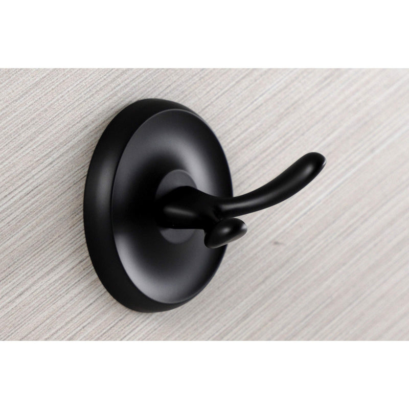 Kingston Brass BA317MB Classic Robe Hook, Matte Black