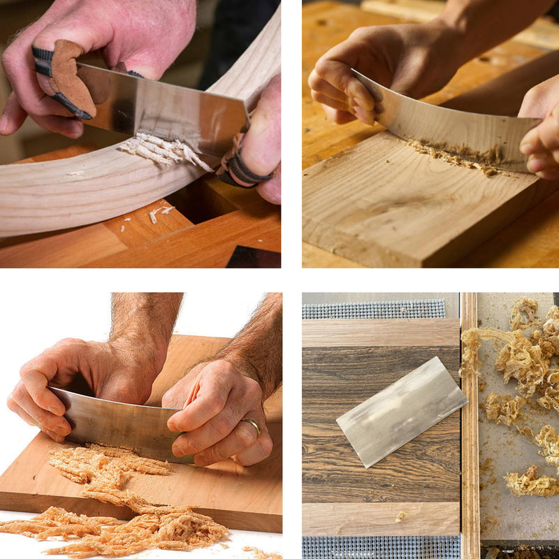 iFJF Woodworking Card Scraper 6" x 2.5" Rectangle W3344 Suitable for Woodworking Hand Tool Fine Carpentry Cabinet Smooth Wood Remove Paint Glue