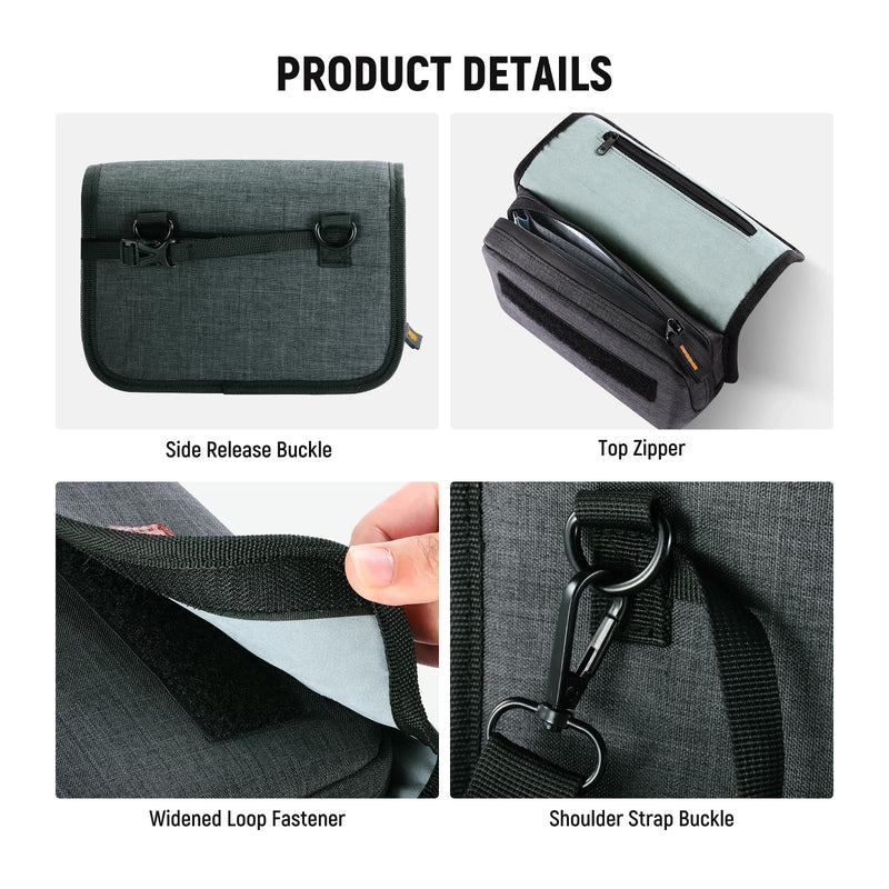 Neewer Camera Lens Filter Case with Water Resistant Hard Shell, 6 Soft Pockets, Shoulder Strap, Pro Photography Filter Bag Storage Pouch for 4''x 4'', 4''x 5.65'' Square, 95mm Circular Filters, PB025
