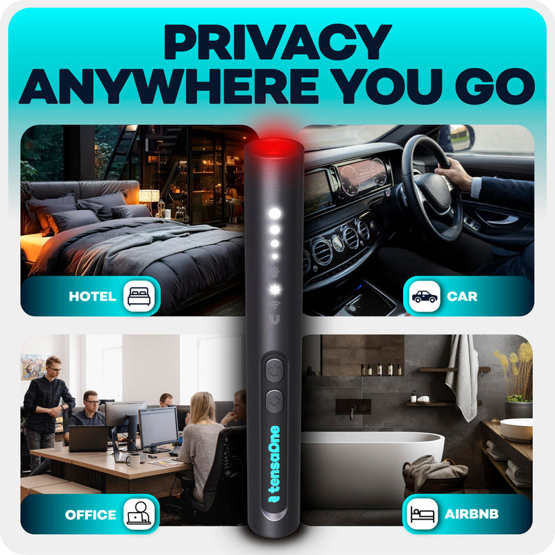 Hidden Camera Detectors – Mini Security Device for Audio Video Wireless Threats, Hotel Safety, Home Privacy and GPS Tracker Detection, Pen RF Spy Cam Voice Recorder Bug Finder for Travelers
