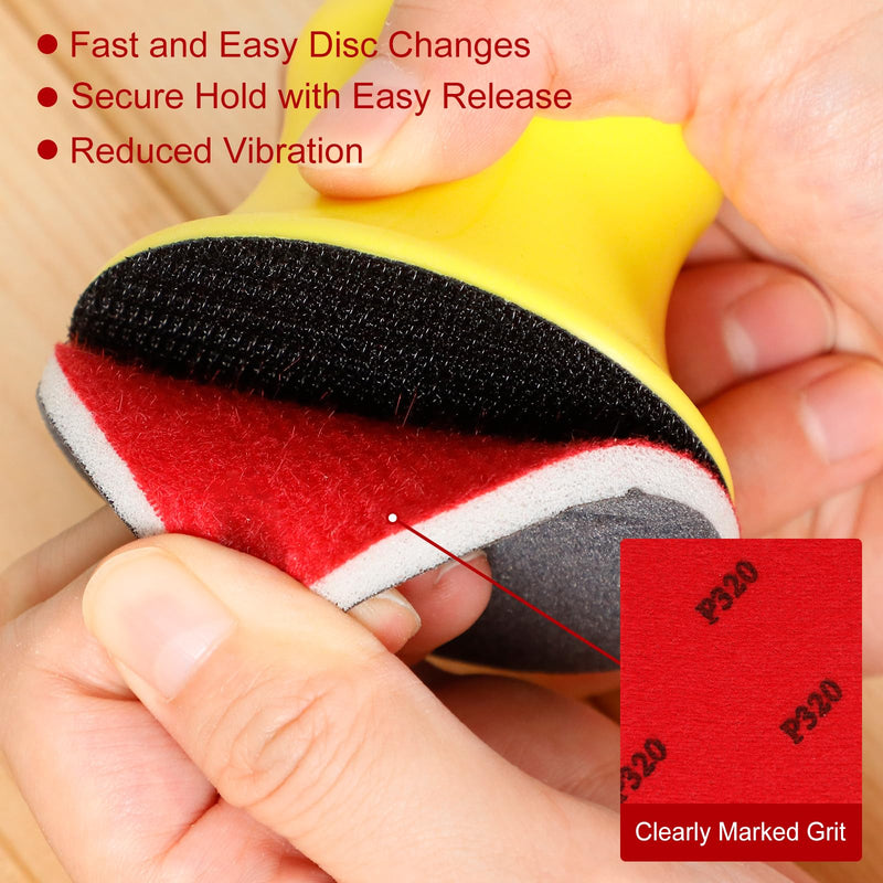 Pack of 48 Sandpaper 75 mm Sanding Pads Velcro 80-3000 Grit Wet Dry Sandpaper, Sanding Sponge Coarse to Fine, Professional Sanding Pads for Metal, Wood, Paint, Car Body Repair Mixed 75mm