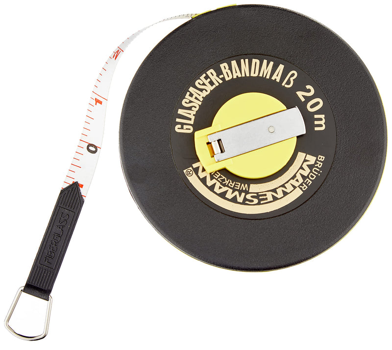 Mannesmann Tape Measure 20 m Fibreglass M 807-20 Silver, Black, Yellow