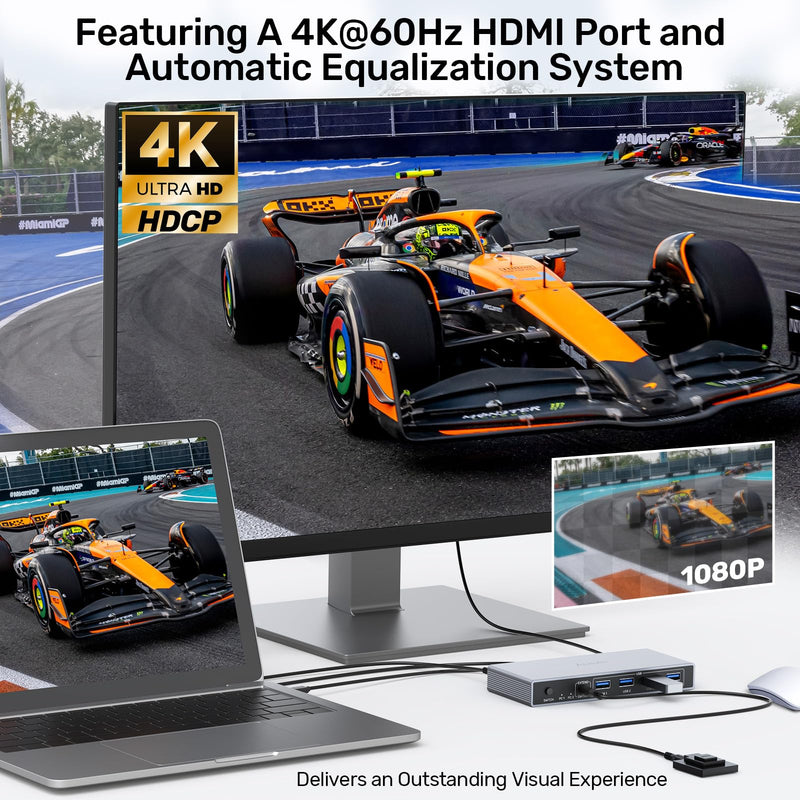 Alxum 2 in 1 Out USB A HDMI KVM Switch-2 Computers 1 Monitor,Two Mode Switching,4K@60Hz,5Gbps High-Speed Transmission,4 USB A for Two Computers Sharing One Monitor,DC5V Adapter and Desktop Controller HDMI*2