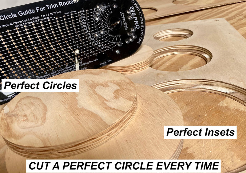 Jasper 290 PRO Circle Jig - WOOD Grade A | Industrial Polycarbonate | Professional Grade | 268 Circles 1½"-18 3/16" | Compact Routers | Pro Precision