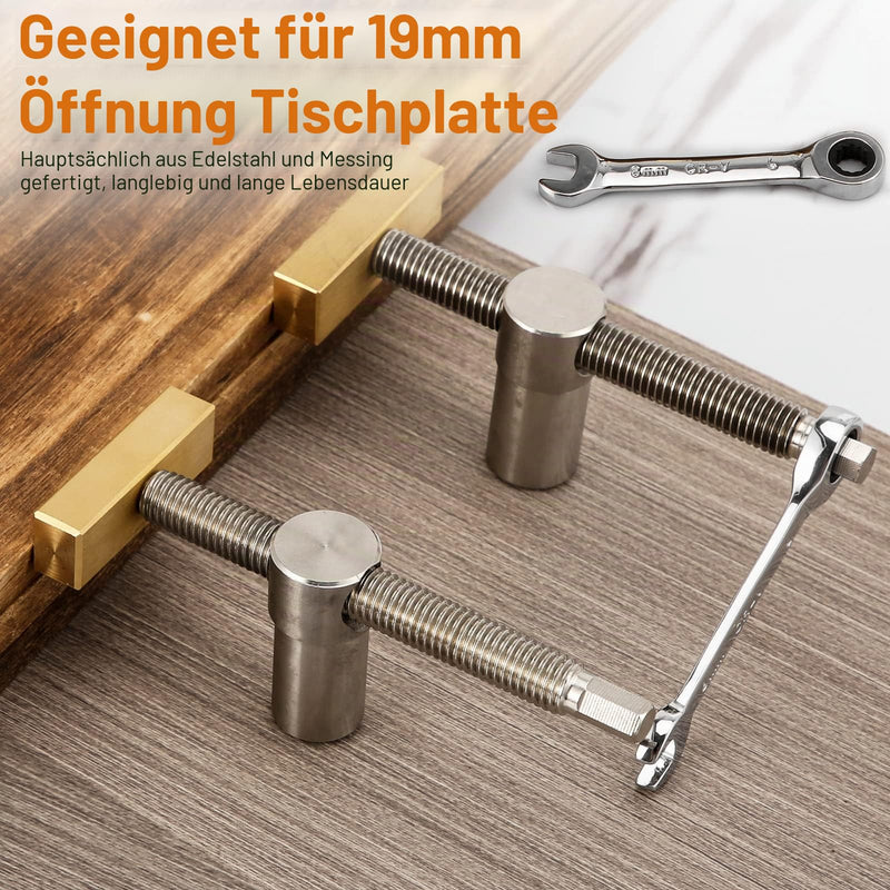 Pack of 2 Woodworking Bench Hooks, 19 mm Table Workbench Clamp, Hold-Down Workbench Clamp, Auxiliary Tool Bench, Quick Attached Clamps simple
