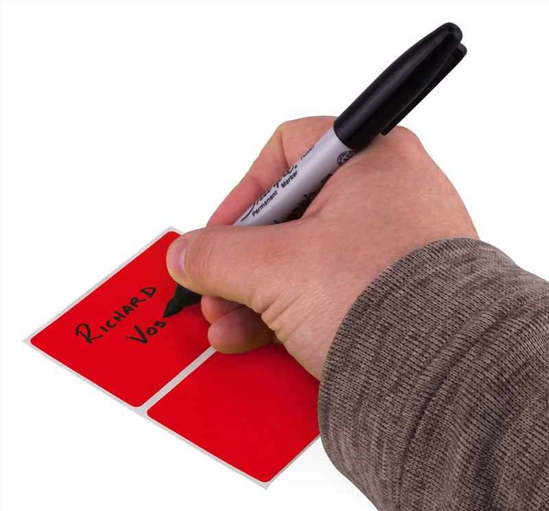 ChromaLabel 2 x 3 inch Name Tag Stickers, 150 Labels per Pack, Red