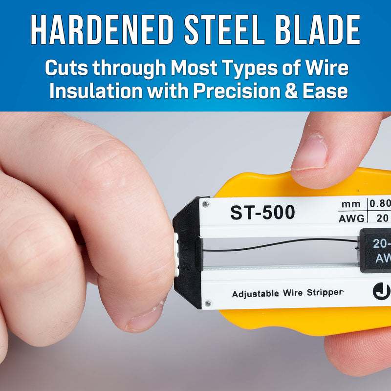 Jonard Tools ST-500 Adjustable Precision Wire Stripper, 20-30 AWG