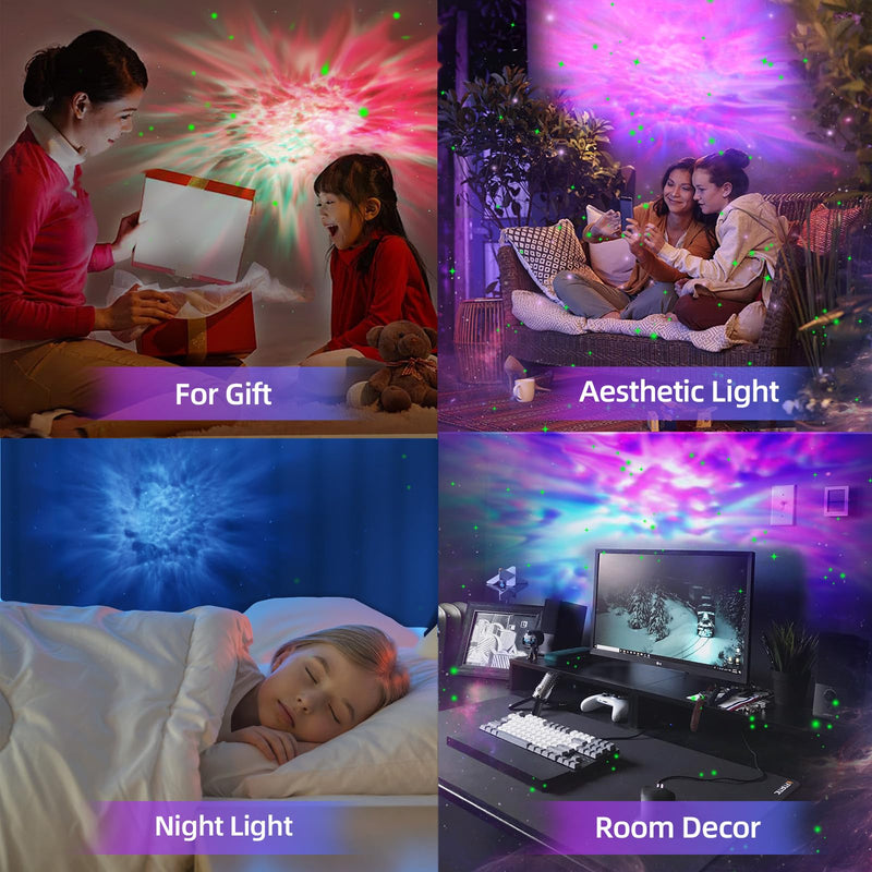 Galaxy Projector, Tiktok Astronaut Nebula Night Lights, Remote Control Timing and 360°Rotation Magnetic Head,Star Lights for Bedroom,Gaming Room Decor Silver