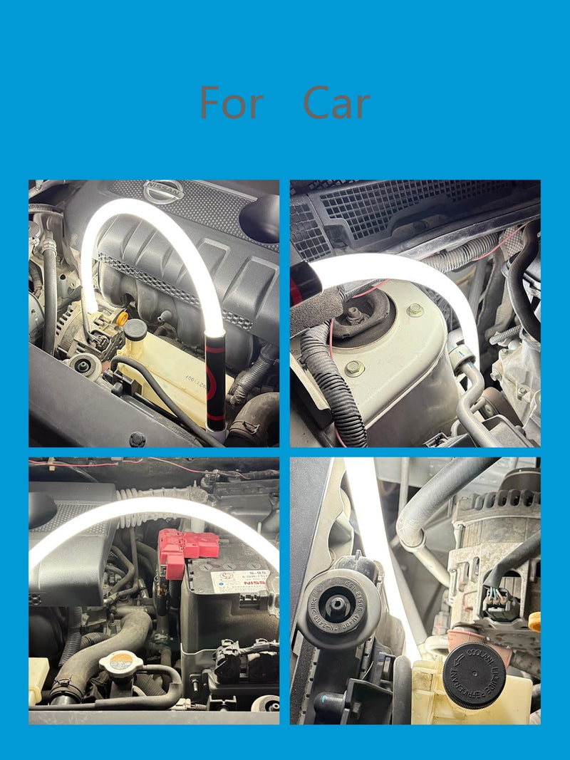Bendable Led Light with High Lumen & 3 Brightness Modes，30" Portable Rechargeable Flexible Led Work Light for Car Repairs