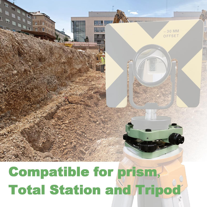 Tribrach with Optical Plummet Compatible with Topcon Sokkia Total Station, Aluminum Tribrach Adapter, Green Survey Equipment Tribrach