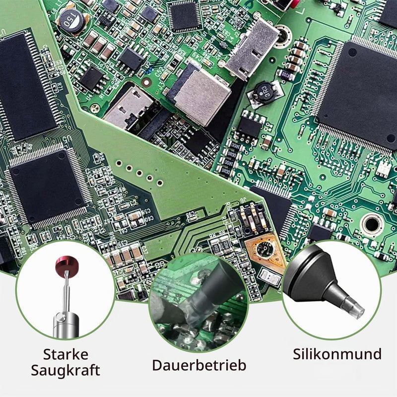 Desoldering Pump, Desoldering Tool, Super Suction Soldering Suction, Soldering Vacuum Soldering Remover Tool, Soldering Desoldering Vacuum, Soldering Pump Desoldering Pump with 2 Silicone Nozzles Desoldering Suction Pump (218 mm) | lötsauger vakuum Löt...