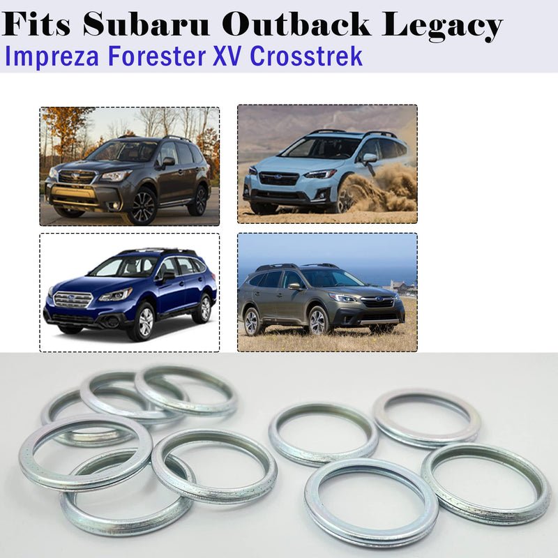 10 Packs 803916010 Oil Drain Plug Gaskets Compatible with Subaru Outback Impreza Legacy Forester XV Crosstrek BRZ Drain Plug Crush Washer 803916010