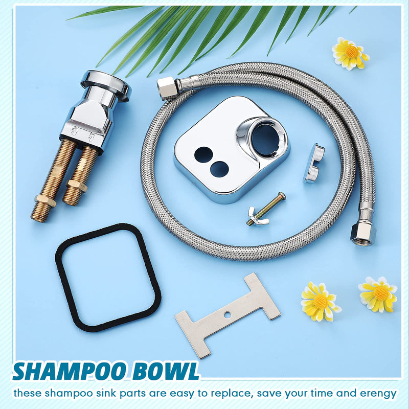 Hortsun Shampoo Bowl Vacuum Breaker Kit, 14 Pcs Stainless Steel Shampoo Sink Parts for Replacement