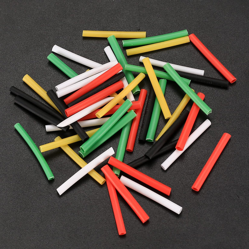woshilaoDS 140 piece heat shrink tube set, shrink ratio 2:1 cable shrink tube set, waterproof shrink connector, heat shrink tube tubing kit, 7 sizes, 5 colors