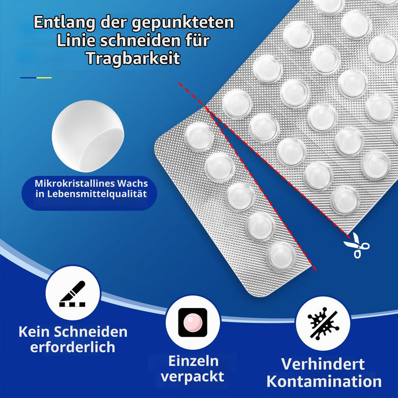 Orthodontic Wax Hemisphere Dots Individually Wrapped | Food-safe & gluten-free, PTFE & PFAS-free, food hold, 240 packed dots, tasteless, ready to travel White / Unscented 240 Stücke