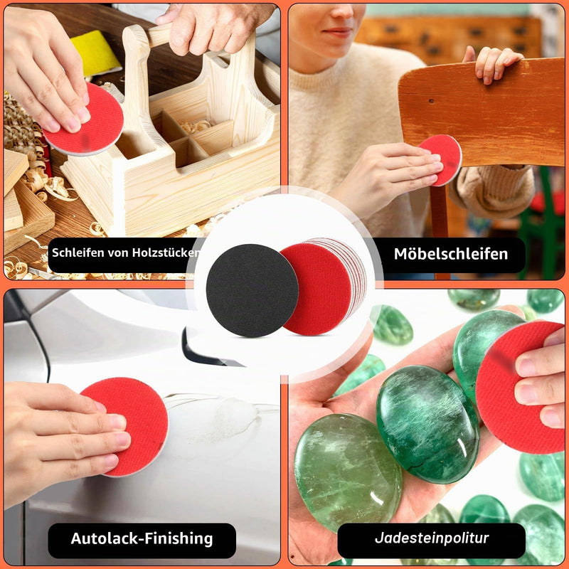 3000 Grit Sanding Sponge 8 Pieces Wood Round Sanding Pad Soft | Sanding Pads Reusable, Sanding Sponges Flexible, Paint Sandpaper for Drywall, Metal, Paint Circle P3000