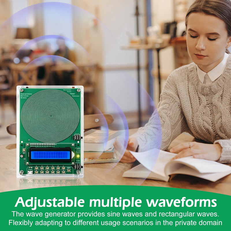 Frequency Generator 7.83 Hz with Display, 0.1 Hz to 99999 Hz Portable Wave Generator for Home and Office Adjustable Frequency Generators for Relaxation, Sleep and Concentration in Everyday Life